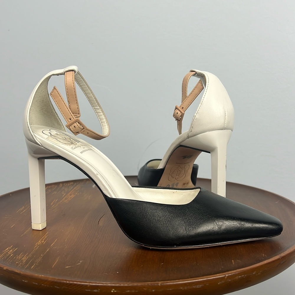 Antonio Melani x Kimberly Whitman colorblock ankle strap heels size 5.5